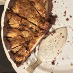 Schoko-Birnenkuchen mit Walnusstoffee